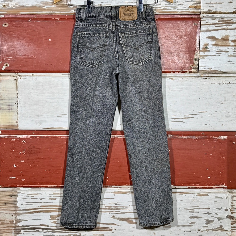 90s USA Levi's Vintage Acid Wash Jeans Regular‎ Fit Denim Pants Kids